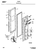 FREEZER DOOR Diagram and Parts List for FRS26ZRFW3  Frigidaire Refrigerator