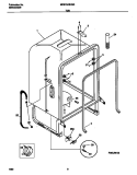 TUB Diagram and Parts List for MDB124BHS0  Frigidaire Dishwasher