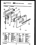 DOOR PARTS Diagram and Parts List for KF520GDH6  Frigidaire Range