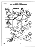 BURNER Diagram and Parts List for FGF376CETH  Frigidaire Range