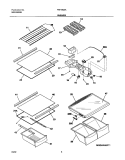 SHELVES Diagram and Parts List for FRT18G5AW1  Frigidaire Refrigerator