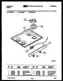 COOKTOP PARTS Diagram and Parts List for GP34BEL0  Frigidaire Range