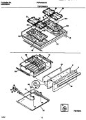 TOP / DRAWER Diagram and Parts List for FGF376CETG  Frigidaire Range