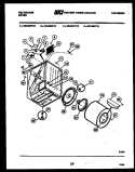 CABINET, DRUM AND BLOWER HOUSING Diagram and Parts List for DEA500F1D  Kelvinator Dryer