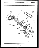BLOWER AND DRIVE PARTS Diagram and Parts List for 49-2251-23-03  Tappan Dryer