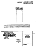 COVER Diagram and Parts List for GRT18QNCD5  Gibson Refrigerator