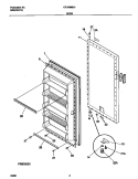 DOOR Diagram and Parts List for CFU09M2HW3  Frigidaire Freezer