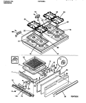 TOP / DRAWER Diagram and Parts List for FGF333BADB  Frigidaire Range