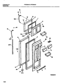 DOOR SECTION Diagram and Parts List for FRT24NHBW2  Frigidaire Refrigerator