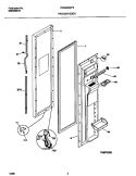 FREEZER DOOR Diagram and Parts List for FRS26XGCD5  Frigidaire Refrigerator