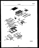 SHELVES AND SUPPORTS Diagram and Parts List for RT17F7YX4B  Gibson Refrigerator