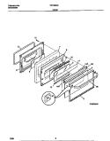 DOOR Diagram and Parts List for FEF366CESB  Frigidaire Range
