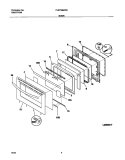 DOOR Diagram and Parts List for PLEF398ACB  Frigidaire Range