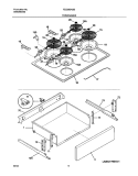 TOP / DRAWER Diagram and Parts List for FES300ASB  Frigidaire Range