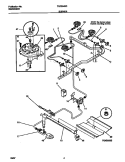 BURNER Diagram and Parts List for TGF334BCDF  Tappan Range