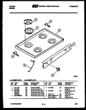 COOKTOP PARTS Diagram and Parts List for 30-3857-00-06  Tappan Range