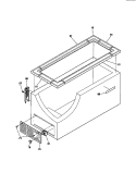 CABINET / CONTROL / SHELVES Diagram and Parts List for MFC05M1BW2  Frigidaire Freezer