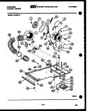 DRYER MOTOR, BLOWER AND BELT Diagram and Parts List for LC248FL0  Frigidaire Washer