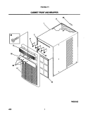 CABINET FRONT AND WRAPPER Diagram and Parts List for FAK123J1V1  Frigidaire Air Conditioner