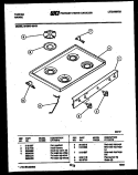 COOKTOP PARTS Diagram and Parts List for 30-3647-66-03  Tappan Range