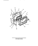 OVEN DOOR PANELS Diagram and Parts List for RA30BCW0  Frigidaire Range