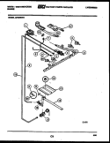 BURNER, MANIFOLD AND GAS CONTROL Diagram and Parts List for GF300ND1  Frigidaire Range