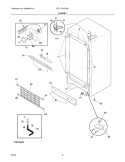 CABINET Diagram and Parts List for FFU17C4CW2  Frigidaire Freezer