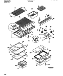 SHELVES, CONTROLS, DIVIDER, MULLION Diagram and Parts List for TRT21PNBD1  Tappan Refrigerator