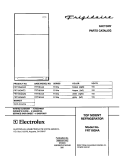 COVER Diagram and Parts List for FRT18G4AQ2  Frigidaire Refrigerator