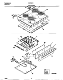 TOP / DRAWER Diagram and Parts List for FEF389CESB  Frigidaire Range