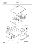 TOP / DRAWER Diagram and Parts List for FES367BCA  Frigidaire Range