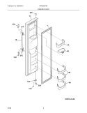 FREEZER DOOR Diagram and Parts List for WRS3R3EW6  Westinghouse Refrigerator