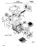 UPPER BODY Diagram and Parts List for FEB798WCCH  Frigidaire Wall Oven