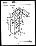 CABINET PARTS Diagram and Parts List for TPK180EN4W  Kelvinator Refrigerator
