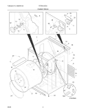 CABINET / DRUM Diagram and Parts List for FEFB9100ES0  Frigidaire Dryer