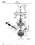 MOTOR & PUMP Diagram and Parts List for FDB435RFR0  Frigidaire Dishwasher