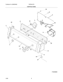 CONTROL PANEL Diagram and Parts List for GWS833CS0  Gibson Washer