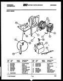 WATER AND CONDENSING PARTS Diagram and Parts List for MR40N2  Frigidaire Dehumidifier