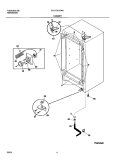 CABINET Diagram and Parts List for FFU17K1CW0  Frigidaire Freezer