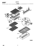 SHELVES Diagram and Parts List for MRT16CGEW6  Frigidaire Refrigerator