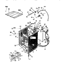 CABINET, HOSES Diagram and Parts List for LT150JXD1  Frigidaire Washer