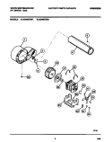 MOTOR, FAN HOUSING, EXHAUST DUCT Diagram and Parts List for DG400TXD1  Frigidaire Dryer