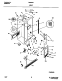 CABINET Diagram and Parts List for FRS26ZRFW3  Frigidaire Refrigerator