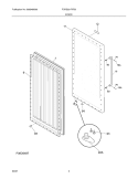 DOOR Diagram and Parts List for FCRS201RFB3  Frigidaire Refrigerator