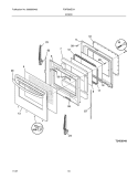 DOOR Diagram and Parts List for FGFB66ECH  Frigidaire Range