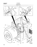CABINET / DRUM Diagram and Parts List for GLEQ332AS2  Frigidaire Dryer