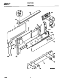 BACKGUARD Diagram and Parts List for TGF357CCSG  Tappan Range