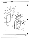 DOORS Diagram and Parts List for GCD12WJ0  Frigidaire Refrigerator