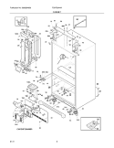 CABINET Diagram and Parts List for FGHF2344ME0  Frigidaire Refrigerator