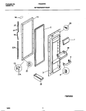 REFRIGERATOR DOOR Diagram and Parts List for FRS22WNCD4  Frigidaire Refrigerator